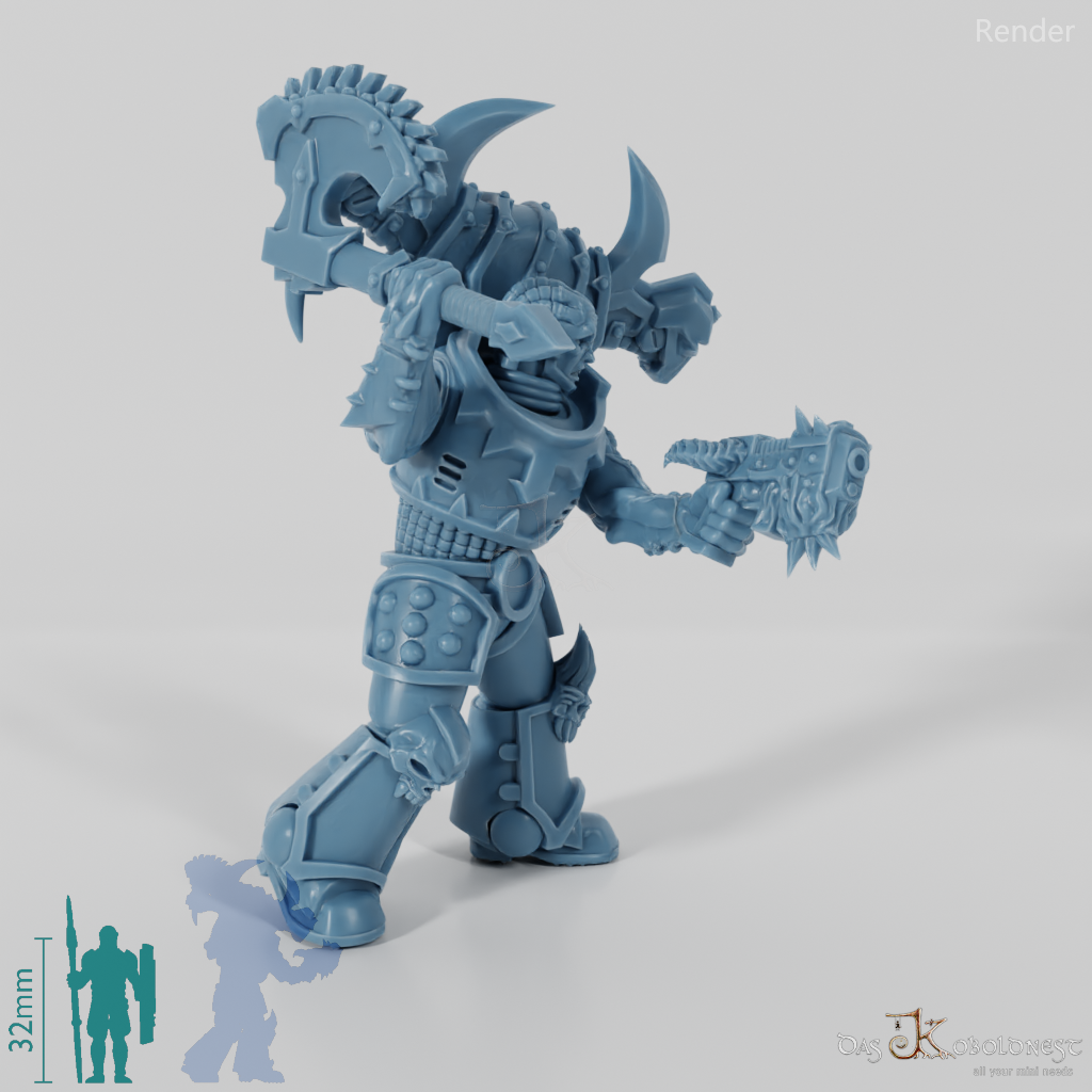 Void Blessed Soldiers - Savage Gladiator with chain ax and plasma pistol 05