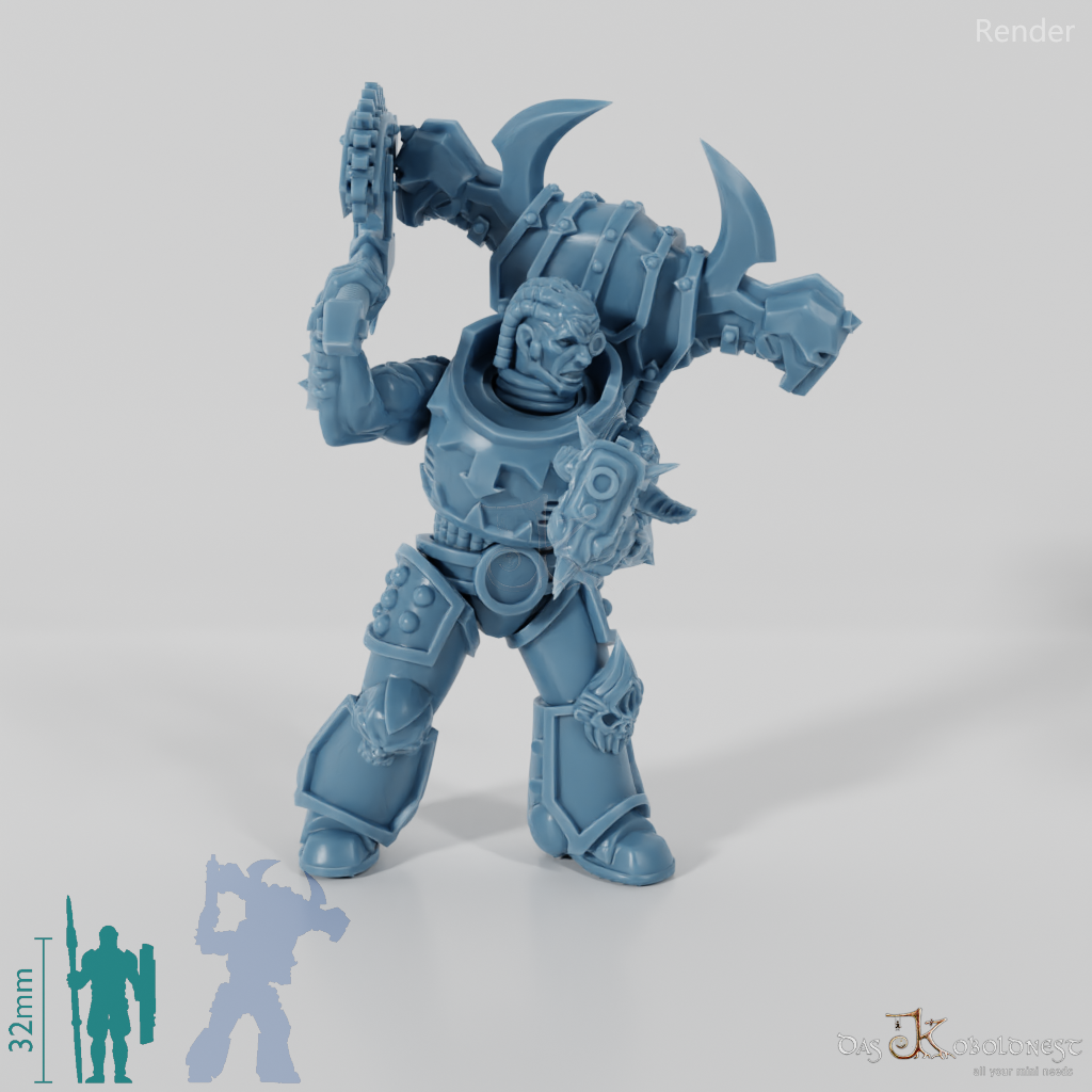 Void Blessed Soldiers - Savage Gladiator with chain ax and plasma pistol 05