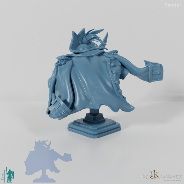 Bust - Roar, scarred orc pirate