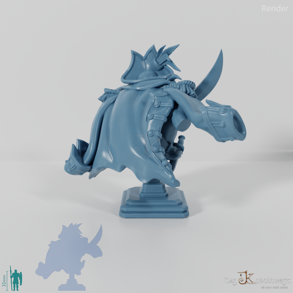 Bust - Roar, scarred orc pirate