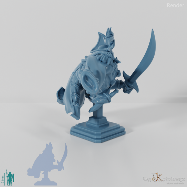 Bust - Roar, scarred orc pirate