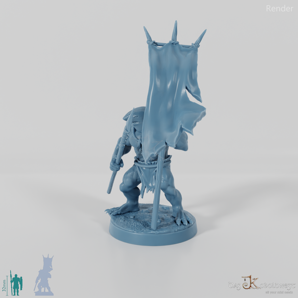 Sharkfolk Spearmen - Standard Bearer