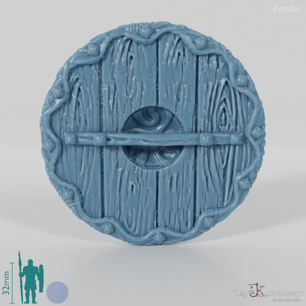 Round shield with Wotan's knot