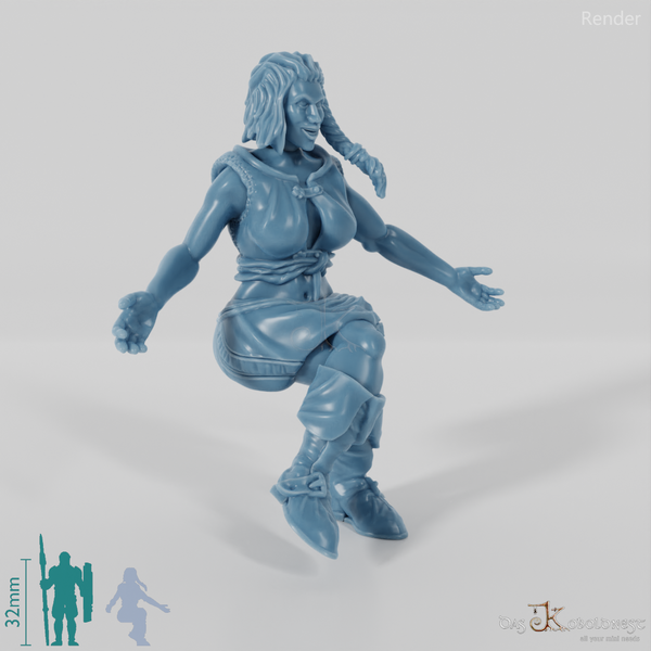 Stadtmensch - Bewohnerin, Sitzend 01