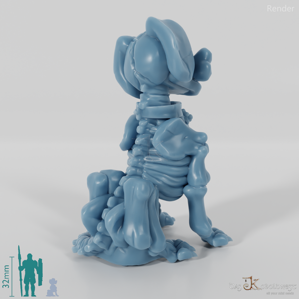 Sitting skeleton dog