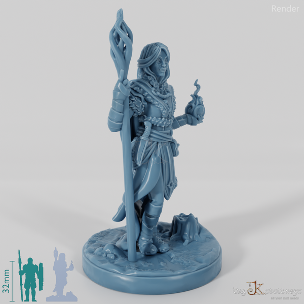 Elena, Schülerin des Nordens mit Feuerzauber (Pose 1)