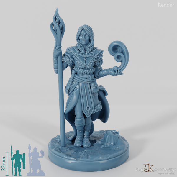 Elena, Schülerin des Nordens mit Windzauber (Pose 1)