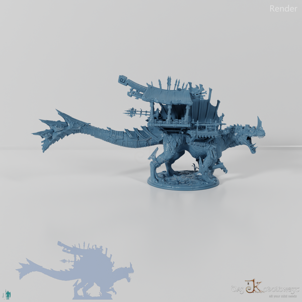 Monstrous Spinodon with siege platform