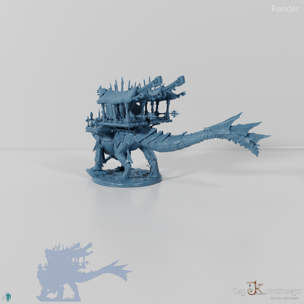 Monstrous Spinodon with siege platform