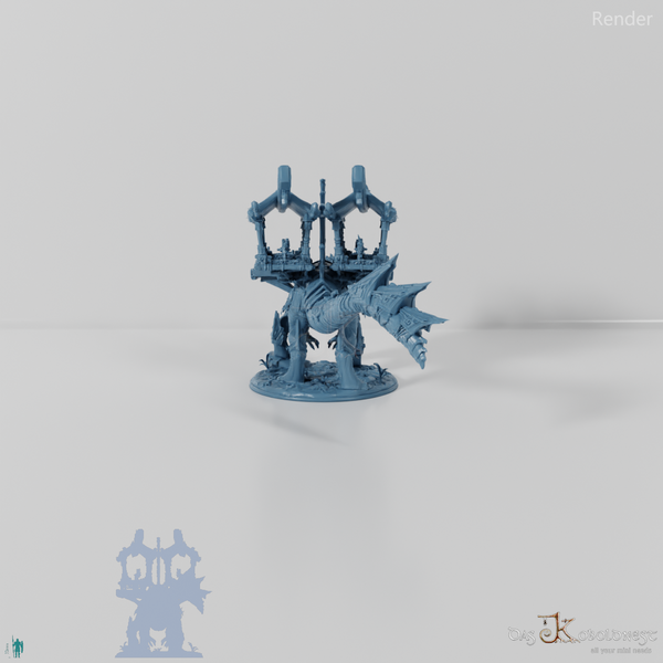 Monstrous Spinodon with siege platform