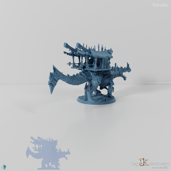 Monstrous Spinodon with siege platform