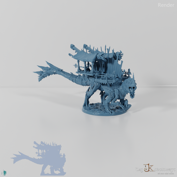 Monstrous Spinodon with siege platform