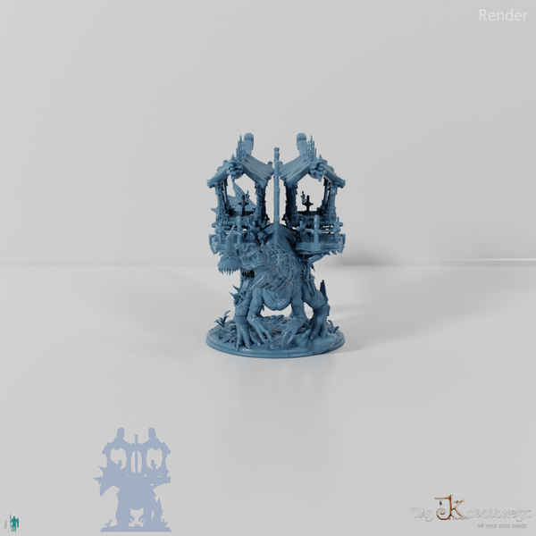 Monstrous Spinodon with siege platform