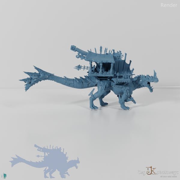 Monstrous Spinodon with siege platform