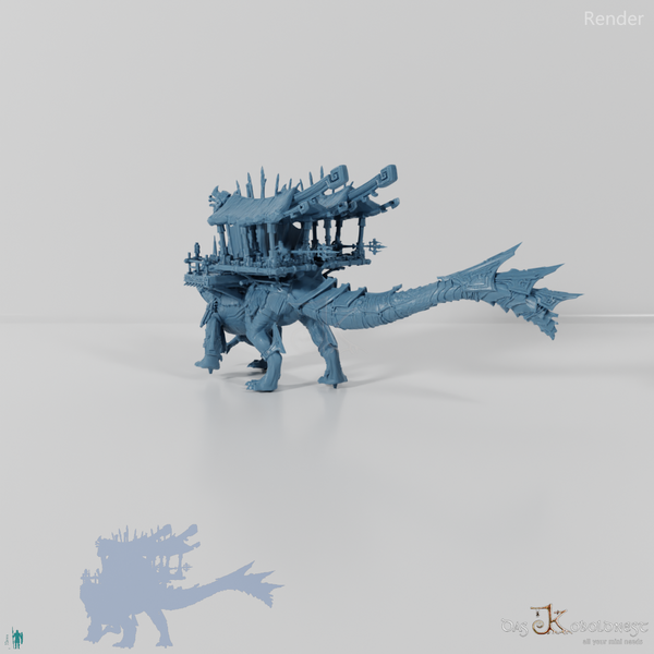 Monstrous Spinodon with siege platform