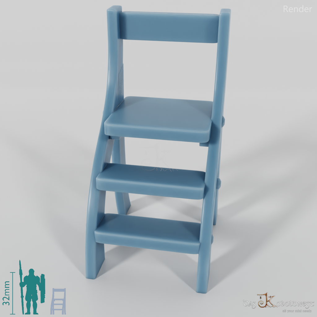 Curved stepladder