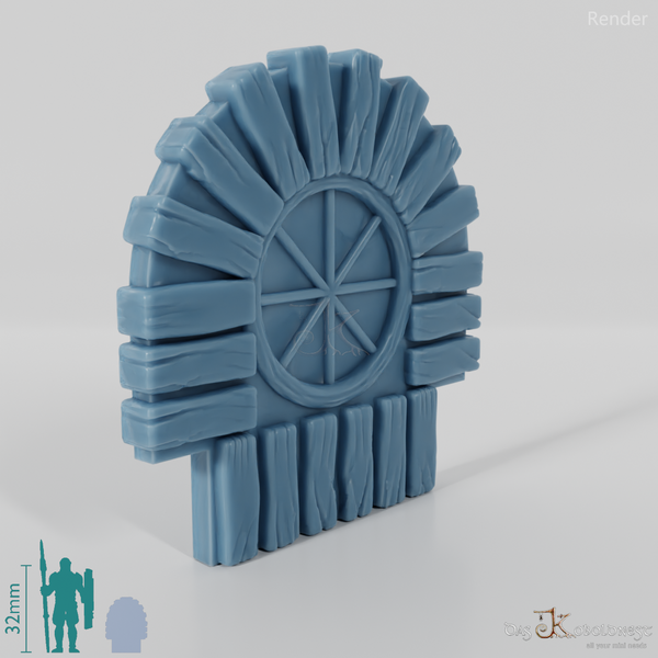 Halblinghöhlenfenster - Kleines Fenster mit Steinrahmen 03