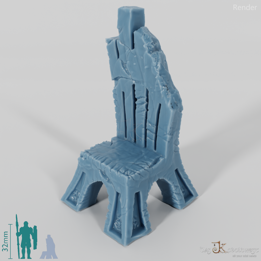 Chair - Battered Dwarven Chair 03