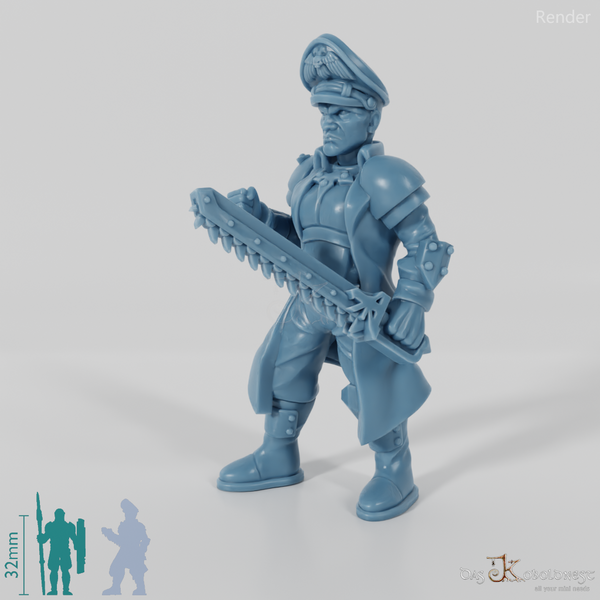 Space Soldiers - Infantry officer with chainsword