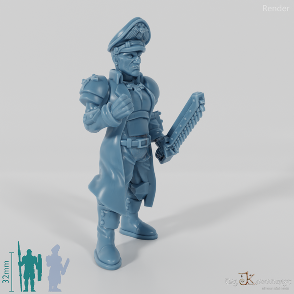 Space Soldiers - Infantry officer with chainsword