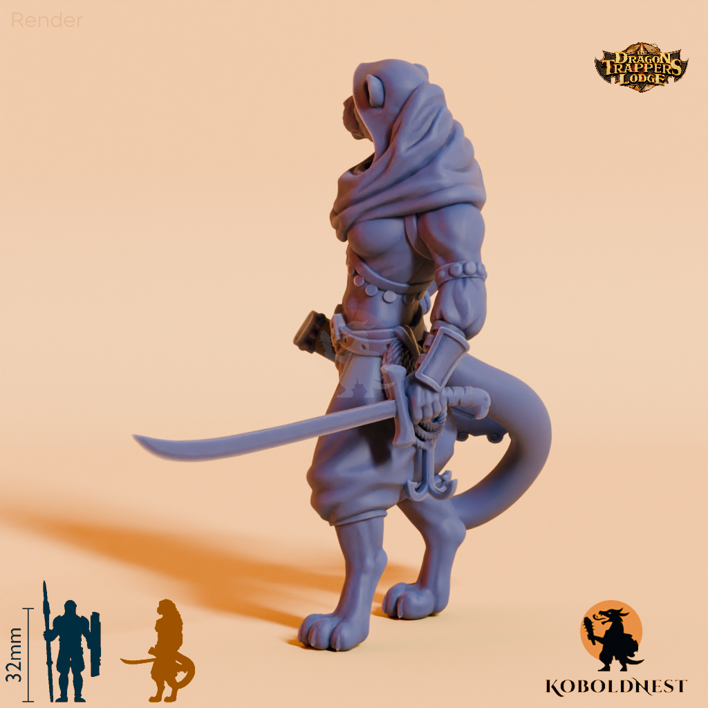 Well, catfolk adventurer with a saber