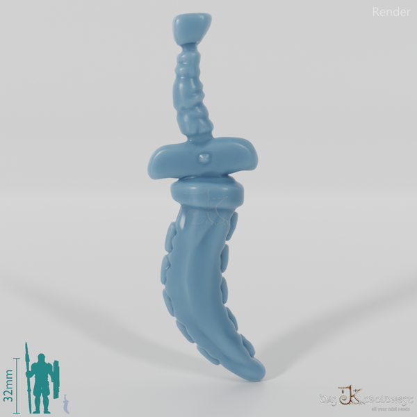 Gebogener Dolch in Scheide