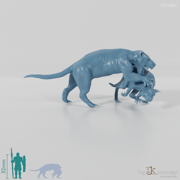 Thylacoleo carnifex 06 (with prey) - JJP