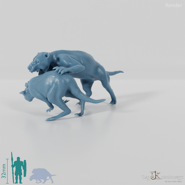 Thylacoleo carnifex 06 (with prey) - JJP