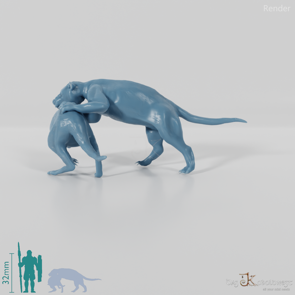 Thylacoleo carnifex 06 (with prey) - JJP