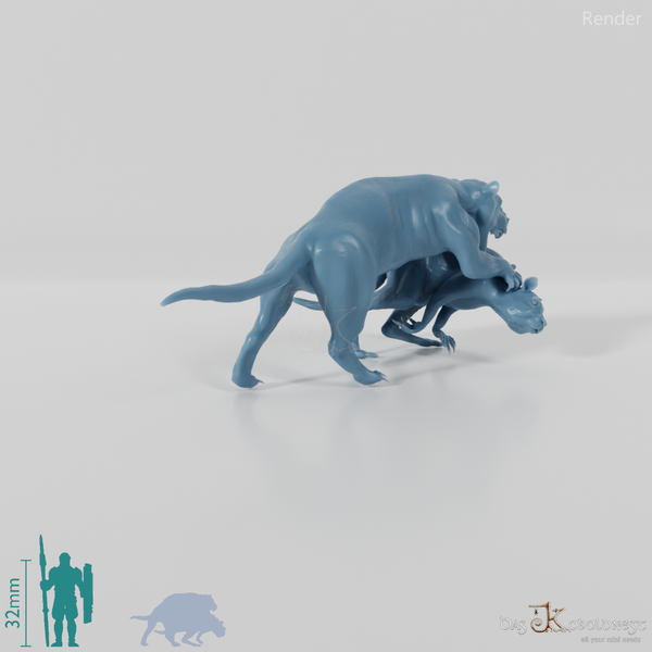 Thylacoleo carnifex 06 (with prey) - JJP