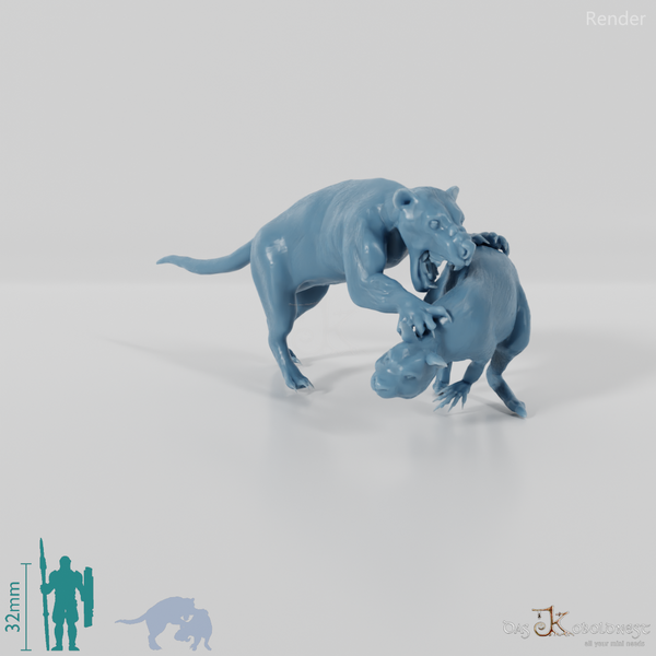 Thylacoleo carnifex 06 (with prey) - JJP