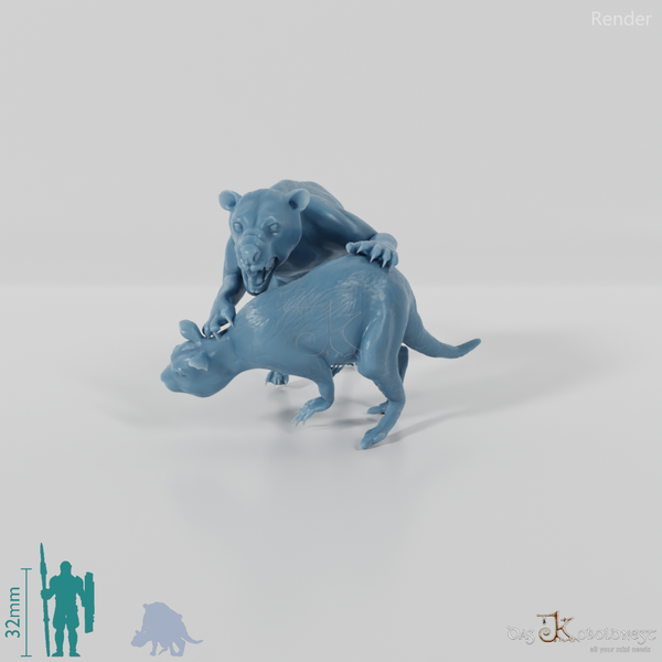 Thylacoleo carnifex 06 (with prey) - JJP