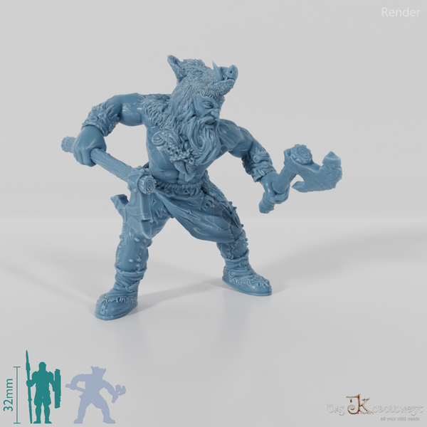 Nordischer Berserker des Wildschweintotems