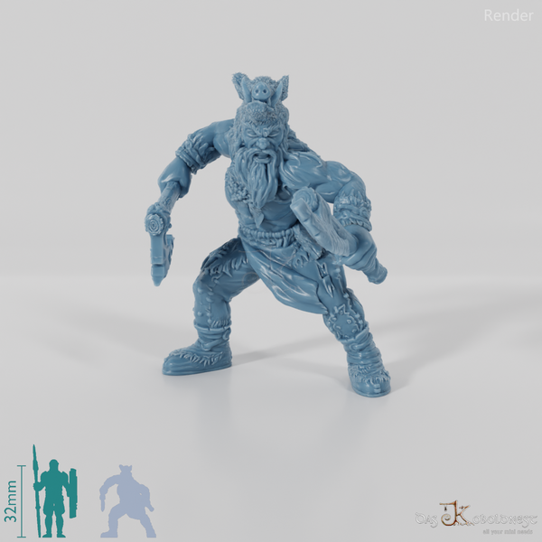 Nordischer Berserker des Wildschweintotems