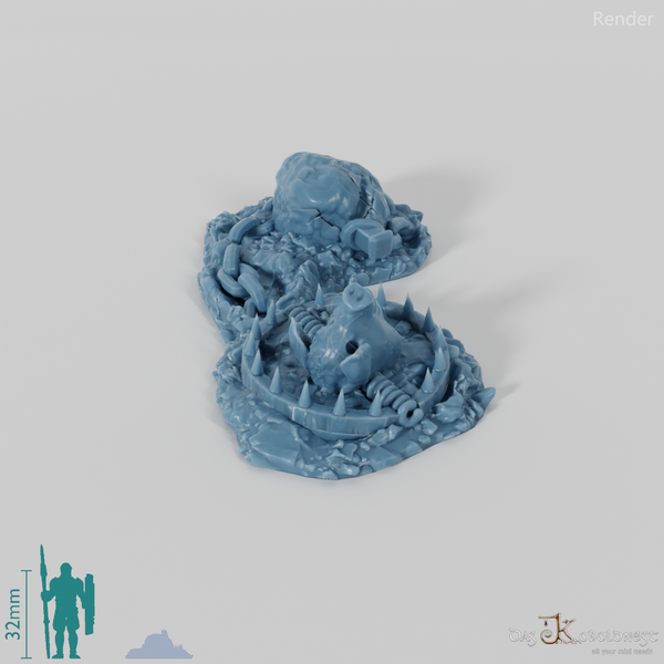 Trap - Camouflaged bear trap with bait