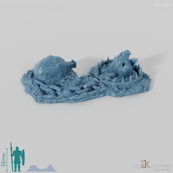 Trap - Camouflaged bear trap with bait