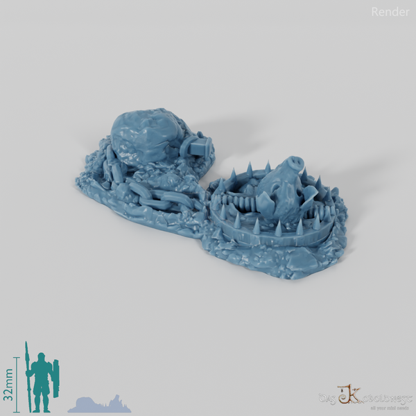 Trap - Camouflaged bear trap with bait