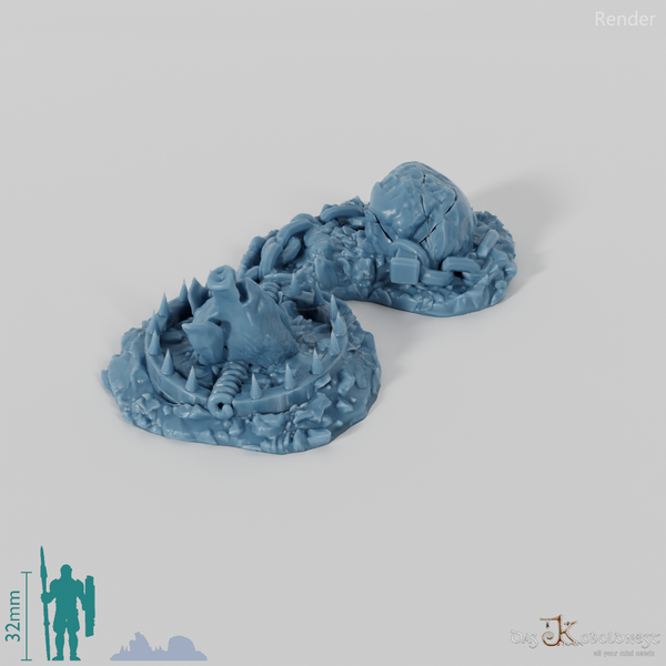 Trap - Camouflaged bear trap with bait