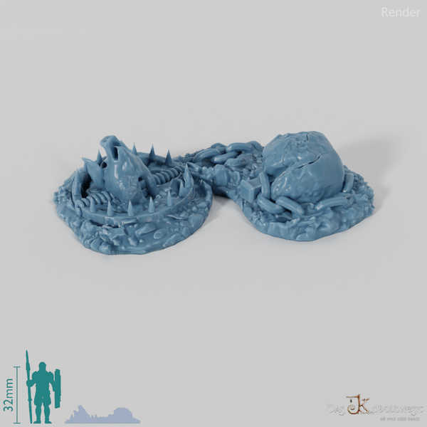 Trap - Camouflaged bear trap with bait