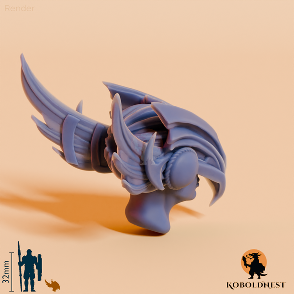 Walkürenkopf - Helm (für modulare Haare)