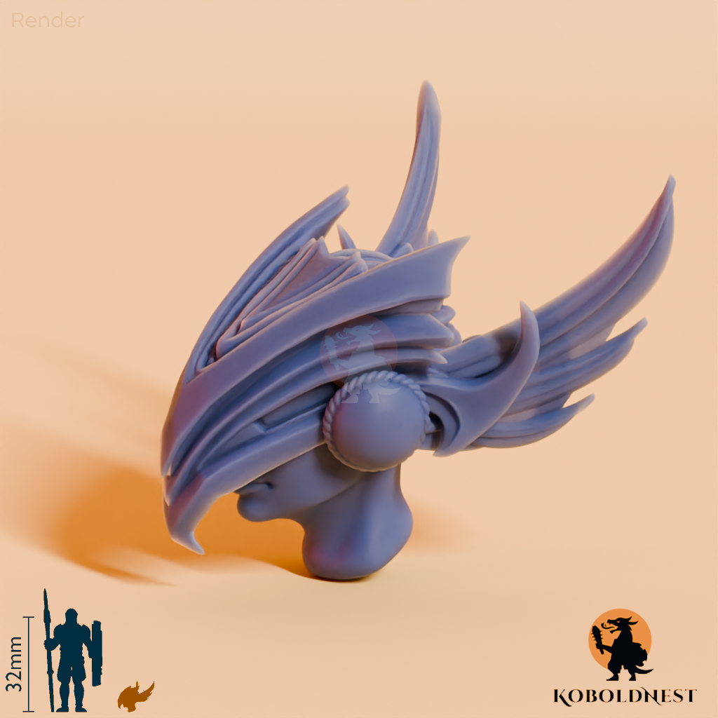 Walkürenkopf - Helm (für modulare Haare)