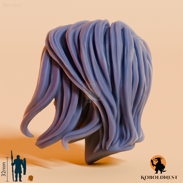 Vampirkopf - Weiblich, halblange Haare