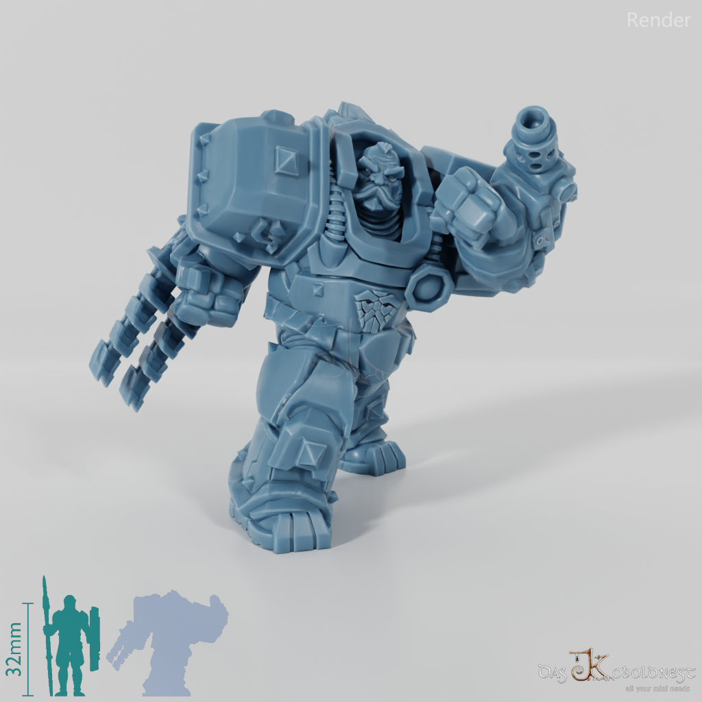 Khazaroth Empire - Iron Mole with bladed gauntlet and pistol 10