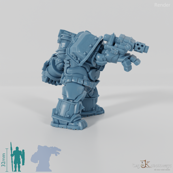 Khazaroth Empire - Iron Mole with combat glove and pistol 01