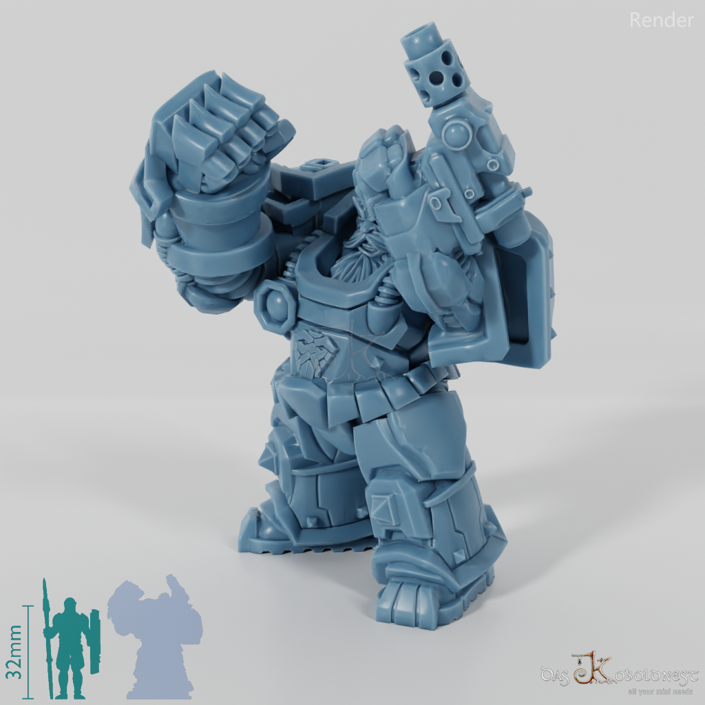 Khazaroth Empire - Iron Mole with combat glove and pistol 03