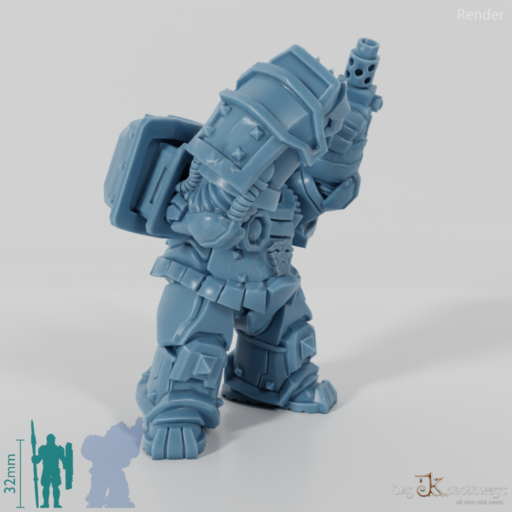 Khazaroth Empire - Iron Mole with combat glove and pistol 03