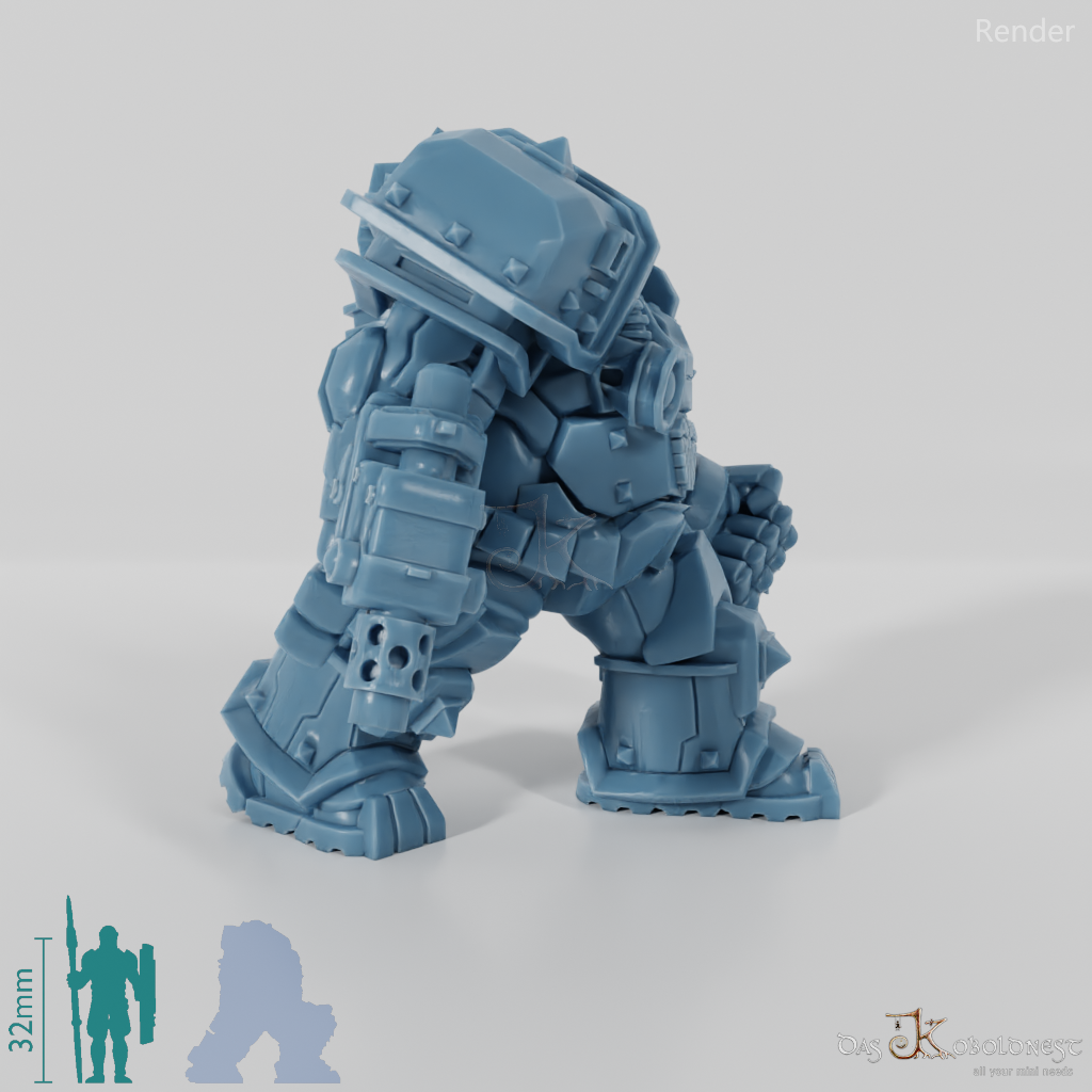 Khazaroth Empire - Iron Mole with combat glove and pistol 04