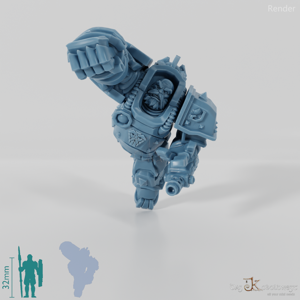 Khazaroth Empire - Iron Mole with combat glove and pistol 06