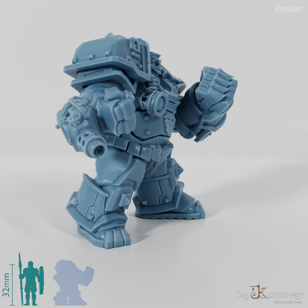 Khazaroth Empire - Iron Mole with combat glove and pistol 07