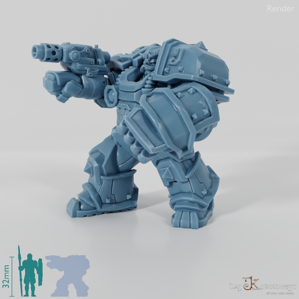 Khazaroth Empire - Iron Mole with combat glove and pistol 08